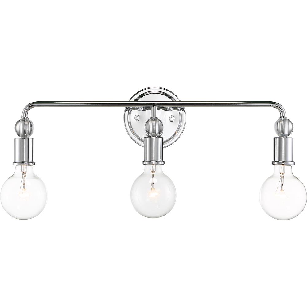 Nuvo Lighting 60/6563  Bounce - 3 Light Vanity; Polished Nickel Finish with K9 Crystal in Polished Nickel Finish