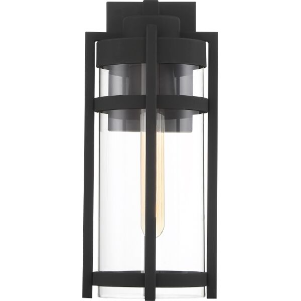 Nuvo Lighting 60/6572 Tofino 1 Light Medium Lantern in Textured Black / Clear Seeded
