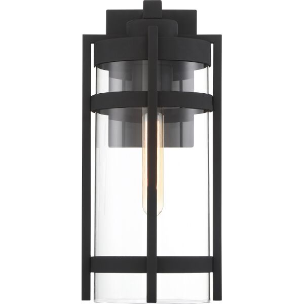 Nuvo Lighting 60/6573 Tofino 1 Light Large Lantern in Textured Black / Clear Seeded