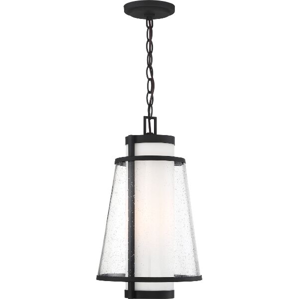 Nuvo Lighting 60/6604 Anau 1 Light Hanging Lantern in Matte Black / Glass