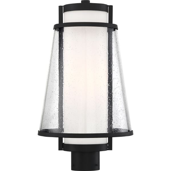 Nuvo Lighting 60/6605 Anau 1 Light Post Lantern in Matte Black / Glass
