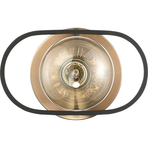 Nuvo Lighting 60/6651 Chassis 1 Light Wall Sconce in Copper Brushed Brass / Matte Black