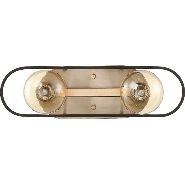 Nuvo Lighting 60/6652 Chassis 2 Light Vanity in Copper Brushed Brass / Matte Black