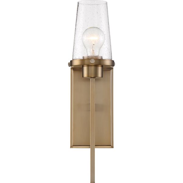 Nuvo Lighting 60/6677 Rector 1 Light Wall Sconce in Burnished Brass