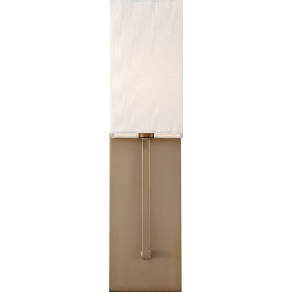 Nuvo Lighting 60/6692 Vesey 1 Light Wall Sconce in Burnished Brass / White