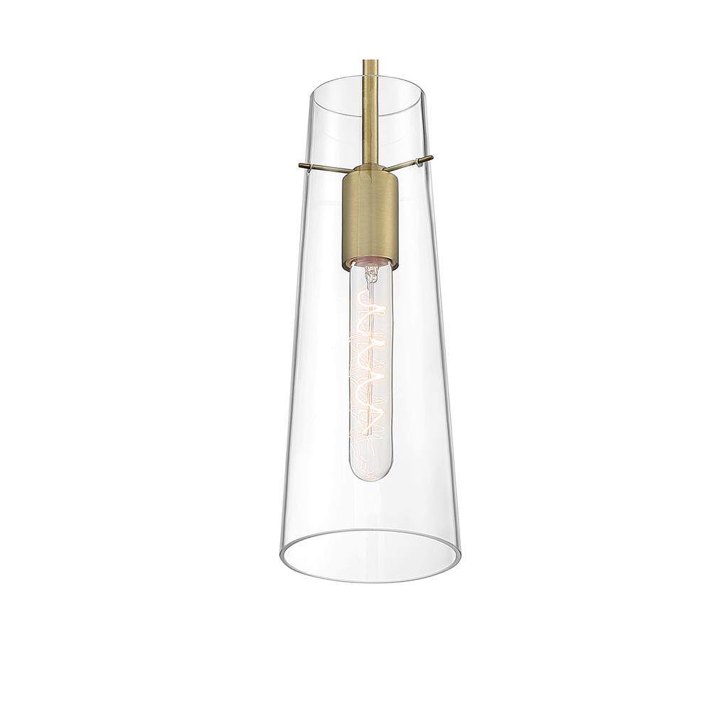 Nuvo Lighting 60-6860 Alondra - 1 Light Mini Pendant with Clear Glass - Vintage Brass Finish