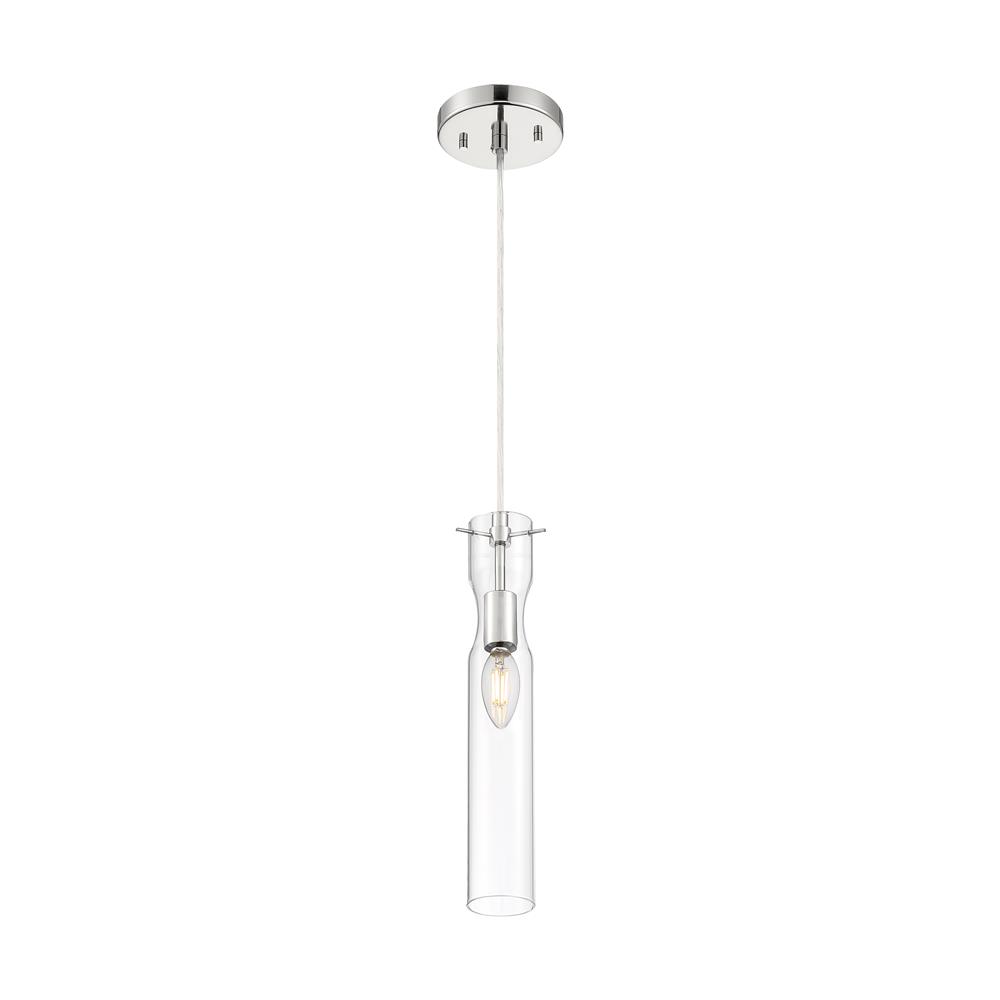 Nuvo Lighting 60-6866 Spyglass - 1 Light Mini Pendant with Clear Glass - Polished Nickel Finish