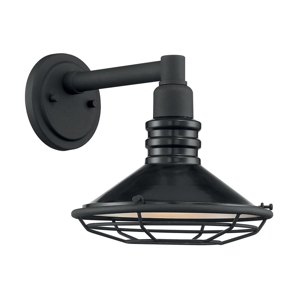 Nuvo Lighting 60-7031 Blue Harbor - 1 Light Sconce with- Black and Silver & Black Accents Finish