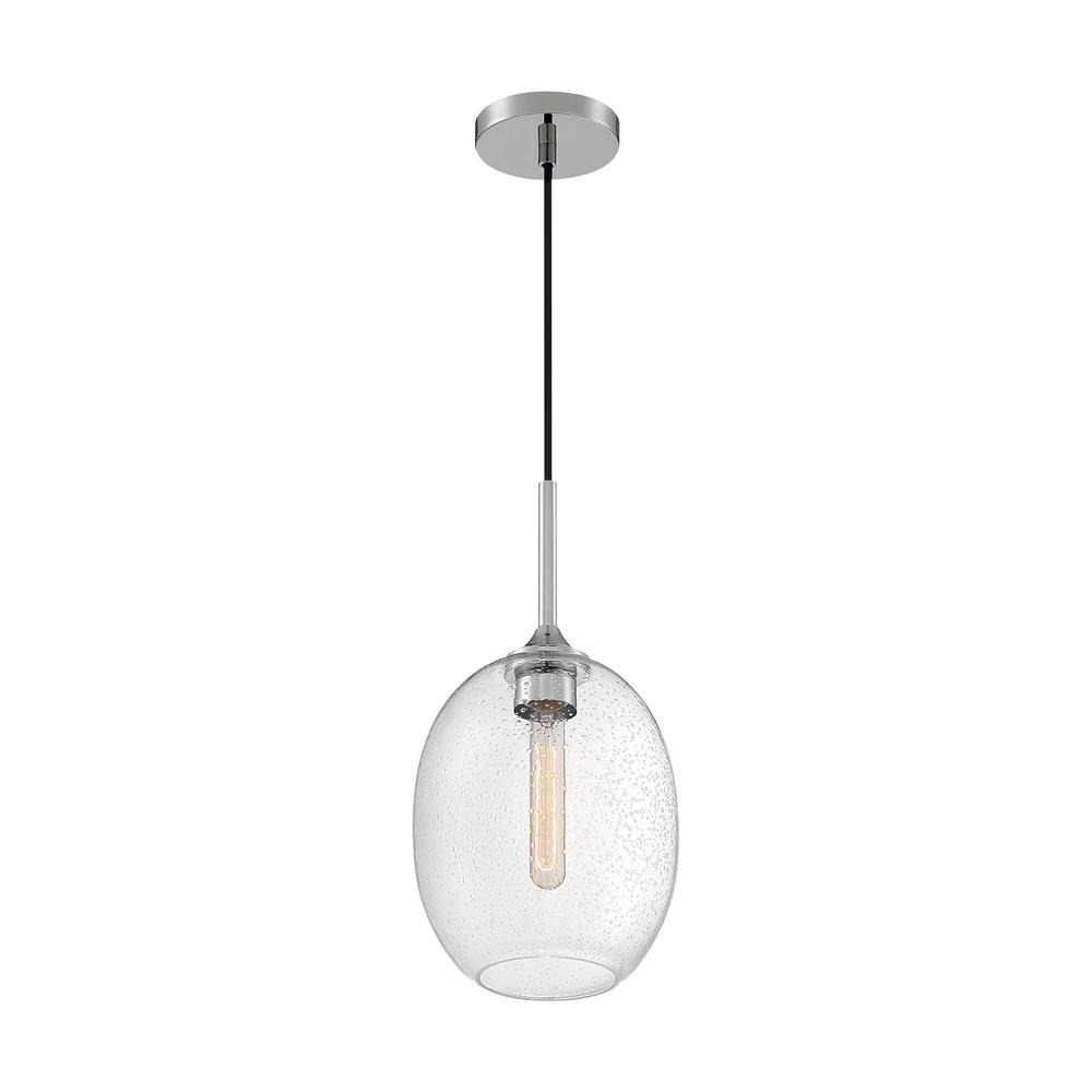 Nuvo Lighting 60-7036 Aria - 1 Light Pendant with Seeded Glass - Polished Nickel Finish