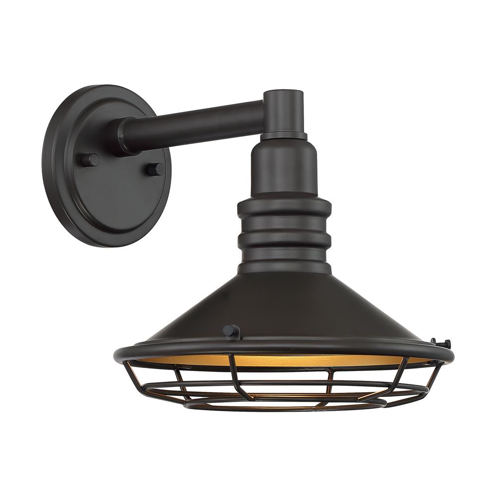Nuvo Lighting 60-7041 Blue Harbor - 1 Light Sconce with- Dark Bronze and Gold Finish
