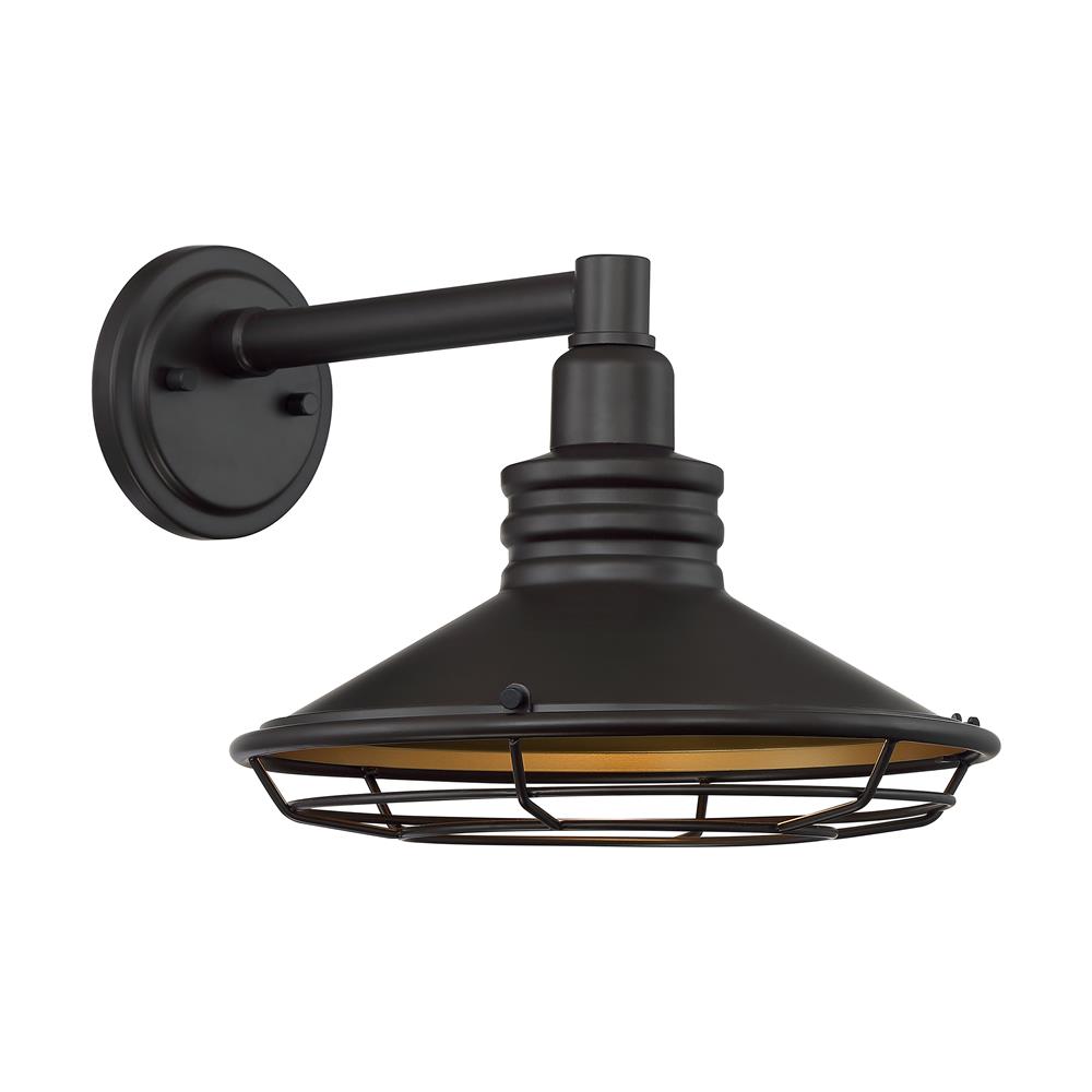 Nuvo Lighting 60-7042 Blue Harbor 1 Light Large Outdoor Wall Sconce in Dark Bronze / Gold