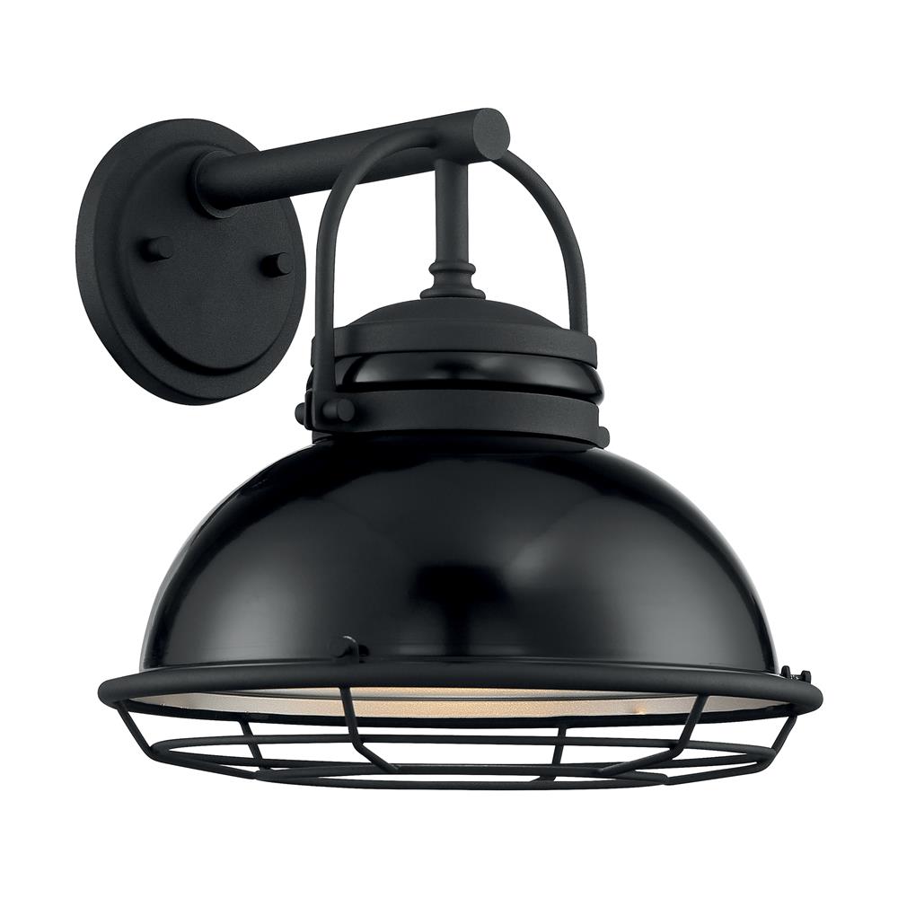 Nuvo Lighting 60-7062 Upton - 1 Light Sconce with- Black and Silver & Black Accents Finish