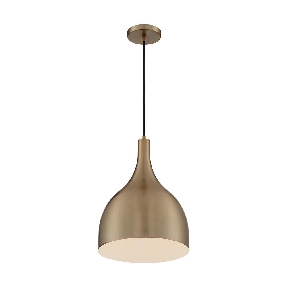 Nuvo Lighting 60-7077 Bellcap - 1 Light Pendant with- Burnished Brass Finish