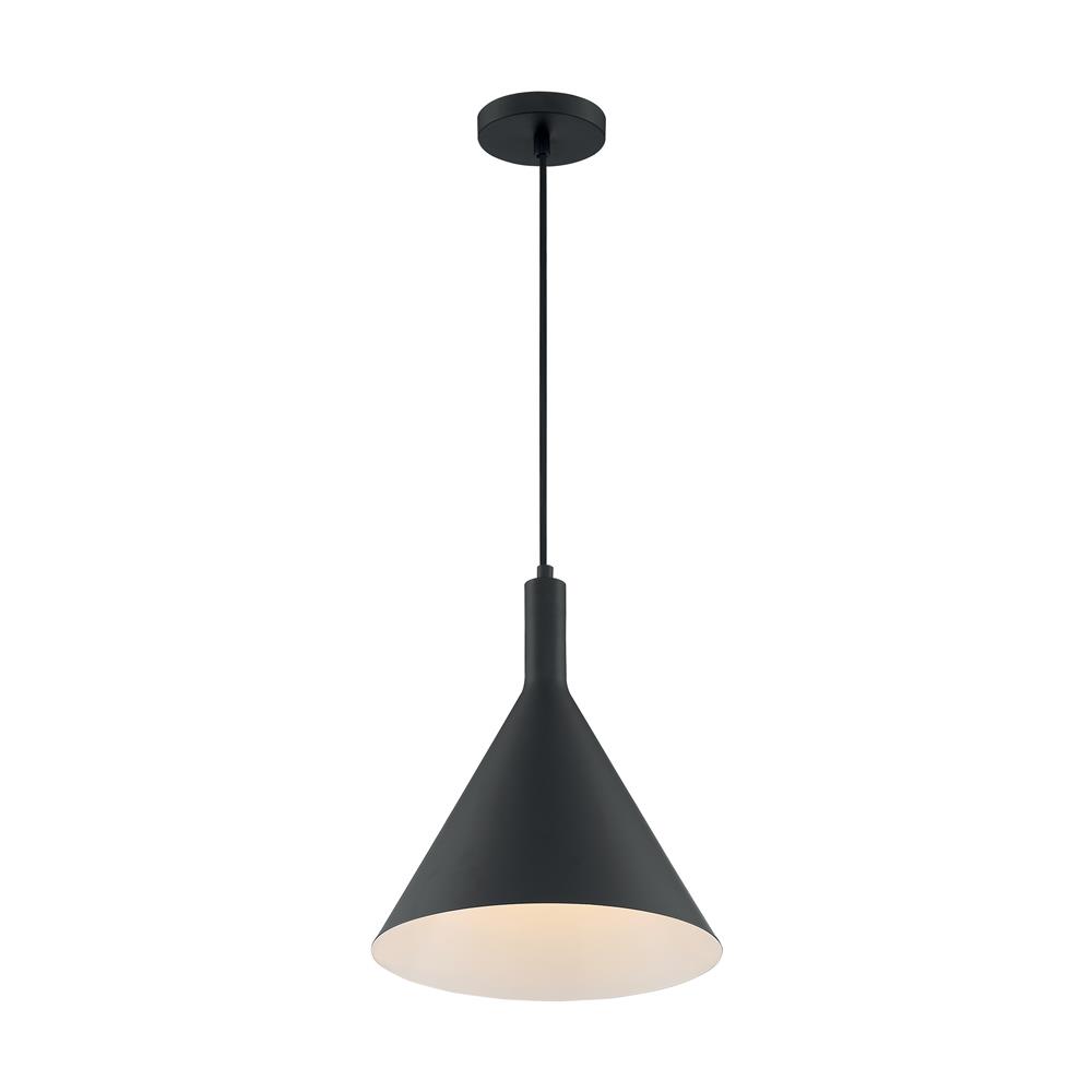 Nuvo Lighting 60-7128 Lightcap - 1 Light Pendant with- Matte Black Finish