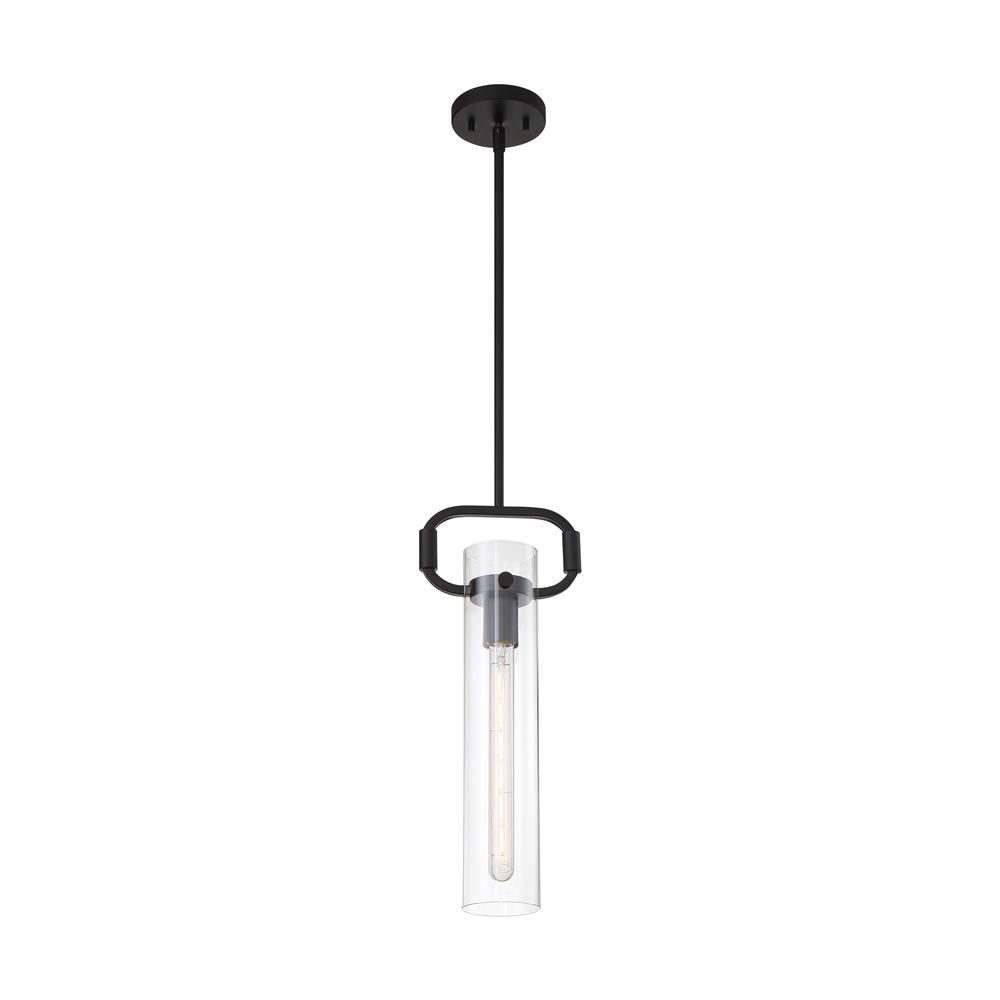 Nuvo Lighting 60-7153 Teresa - 1 Light Pendant with Clear Glass - Matte Black Finish