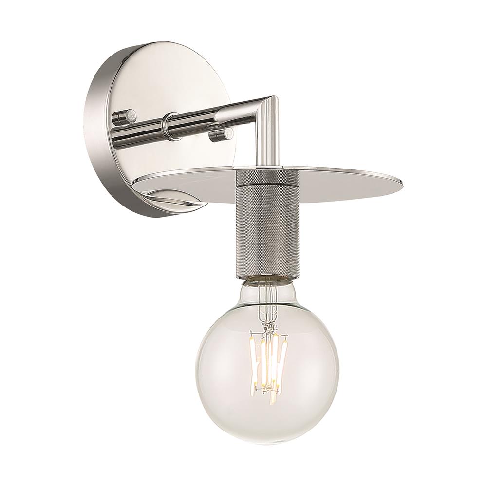 Nuvo Lighting 60-7251 Bizet 1 Light Sconce in Polished Nickel