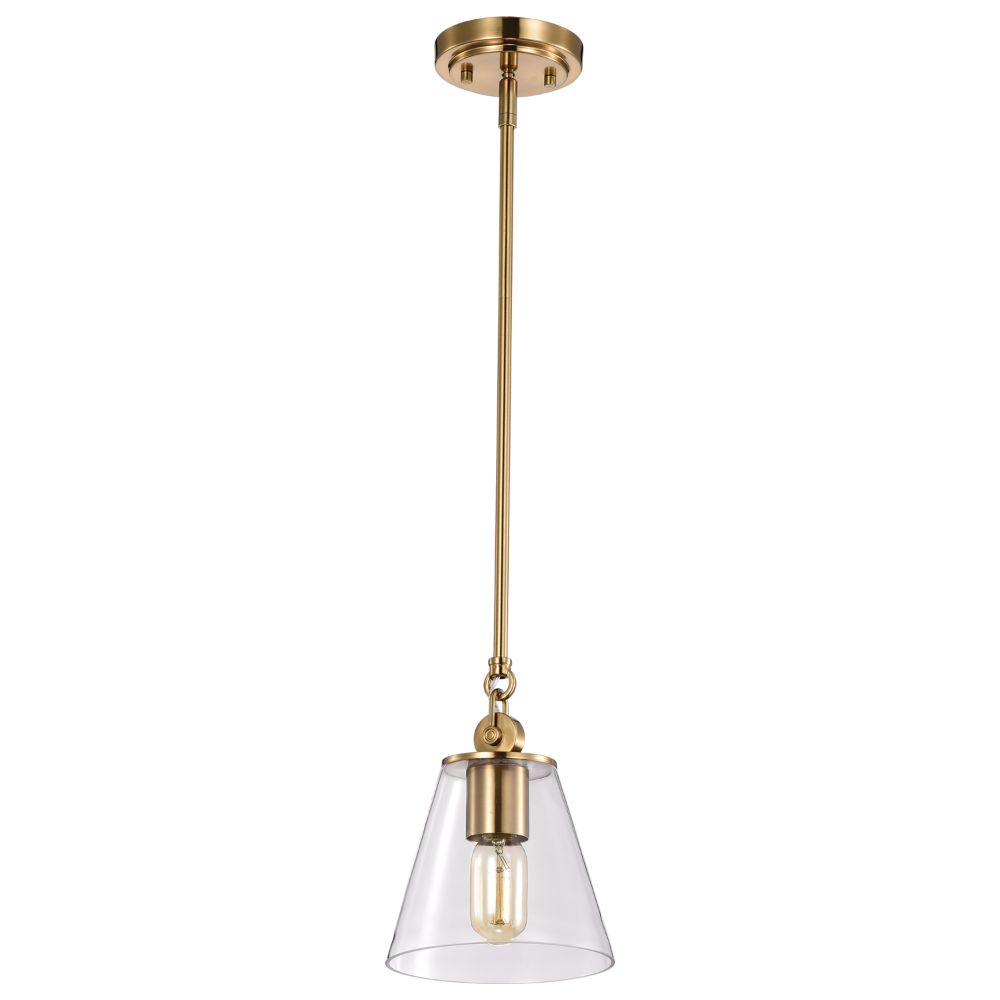 Nuvo Lighting 60/7410 Dover 1 Light Small Pendant In Vintage Brass