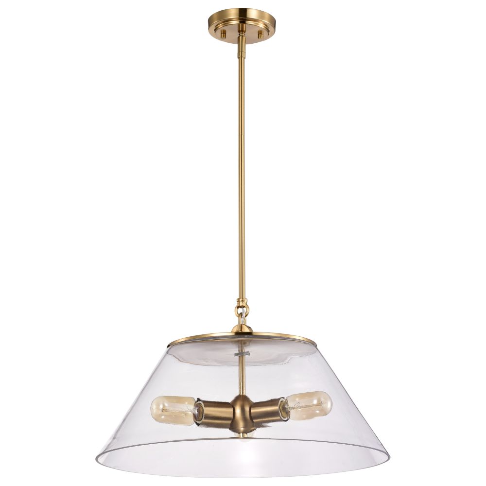 Nuvo Lighting 60/7416 Dover 3 Light Large Pendant In Vintage Brass