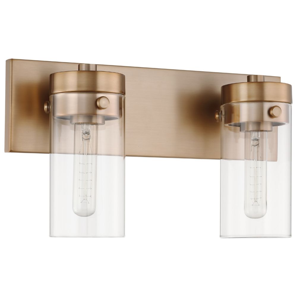 Nuvo Lighting 60/7532 Intersection 2lt Vanity In Burnished Brass
