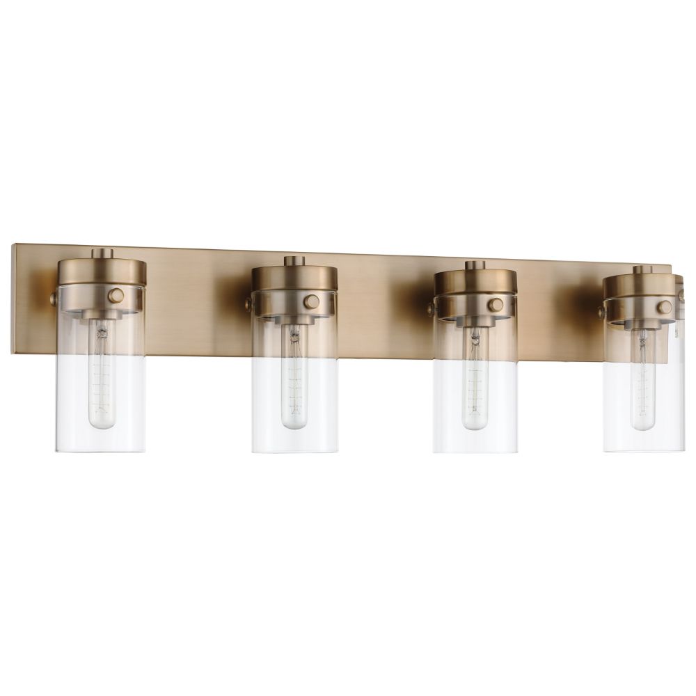 Nuvo Lighting 60/7534 Intersection 4lt Vanity In Burnished Brass