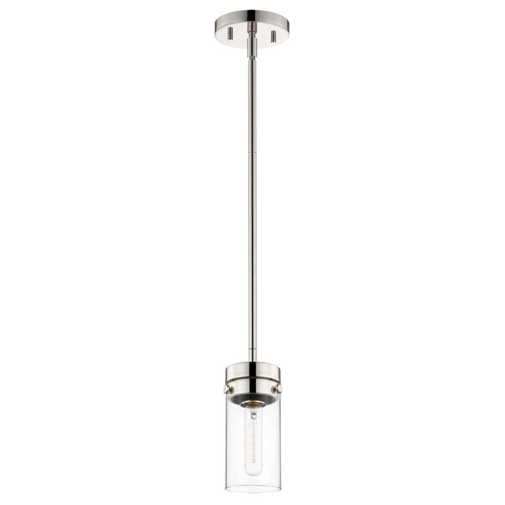 Nuvo Lighting 60-7629 Intersection 1 Light Mini Pendant in Polished Nickel