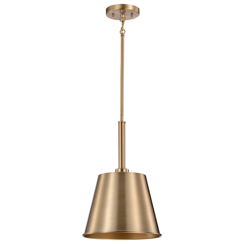 Nuvo 60-7939 Alexis 1 Light Small Pendant; Burnished Brass and Gold Finish