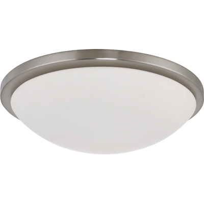 Nuvo Lighting 62/1044  Button LED 17" Flush Mount Fixture - Brushed Nickel Finish - Lamp Included in Brushed Nickel Finish