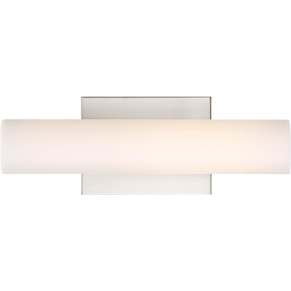 Nuvo Lighting 62/1321  Bend - LED Small Vanity; Brushed Nickel Finish with White Acrylic in Brushed Nickel Finish