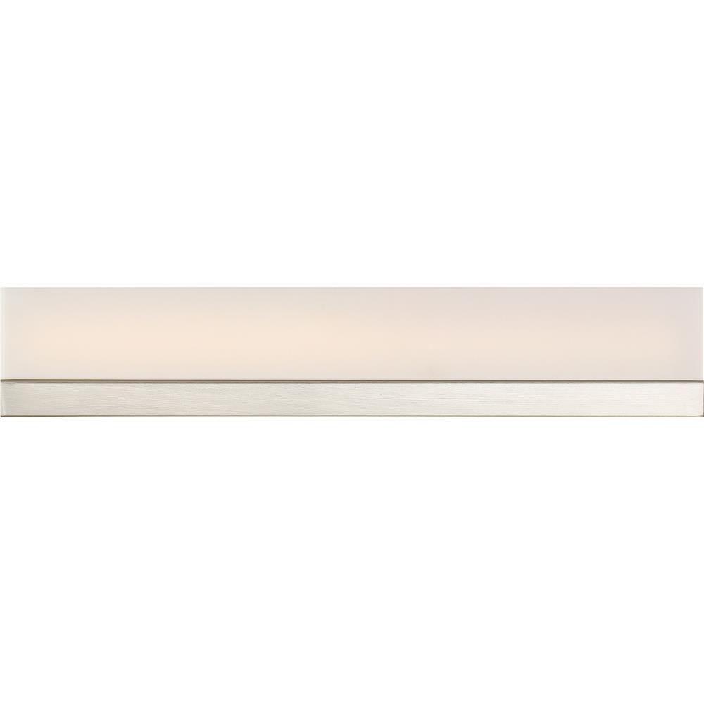 Nuvo Lighting 62/1328  Jackson - LED Medium Vanity; Brushed Nickel Finish with White Acrylic in Brushed Nickel Finish