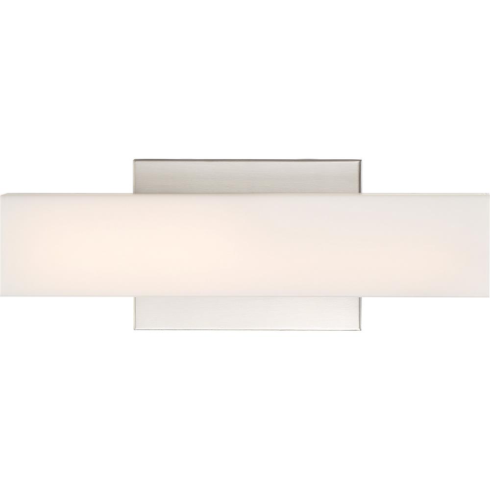 Nuvo Lighting 62/1330  Jess - LED Small Vanity; Brushed Nickel Finish with White Acrylic in Brushed Nickel Finish