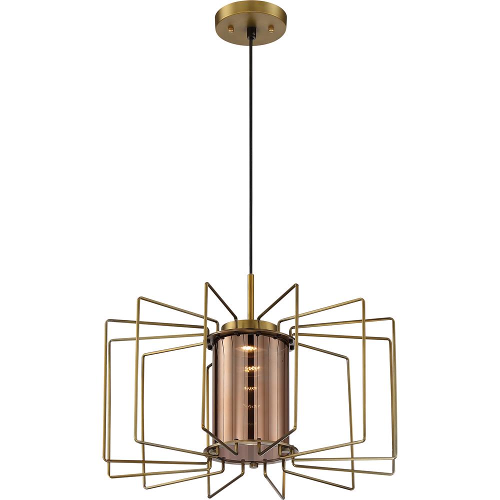 Nuvo Lighting 62/1352  Wired - LED 1 Light Pendant; Brushed Nickel Finish with Clear Glass in Brushed Nickel Finish