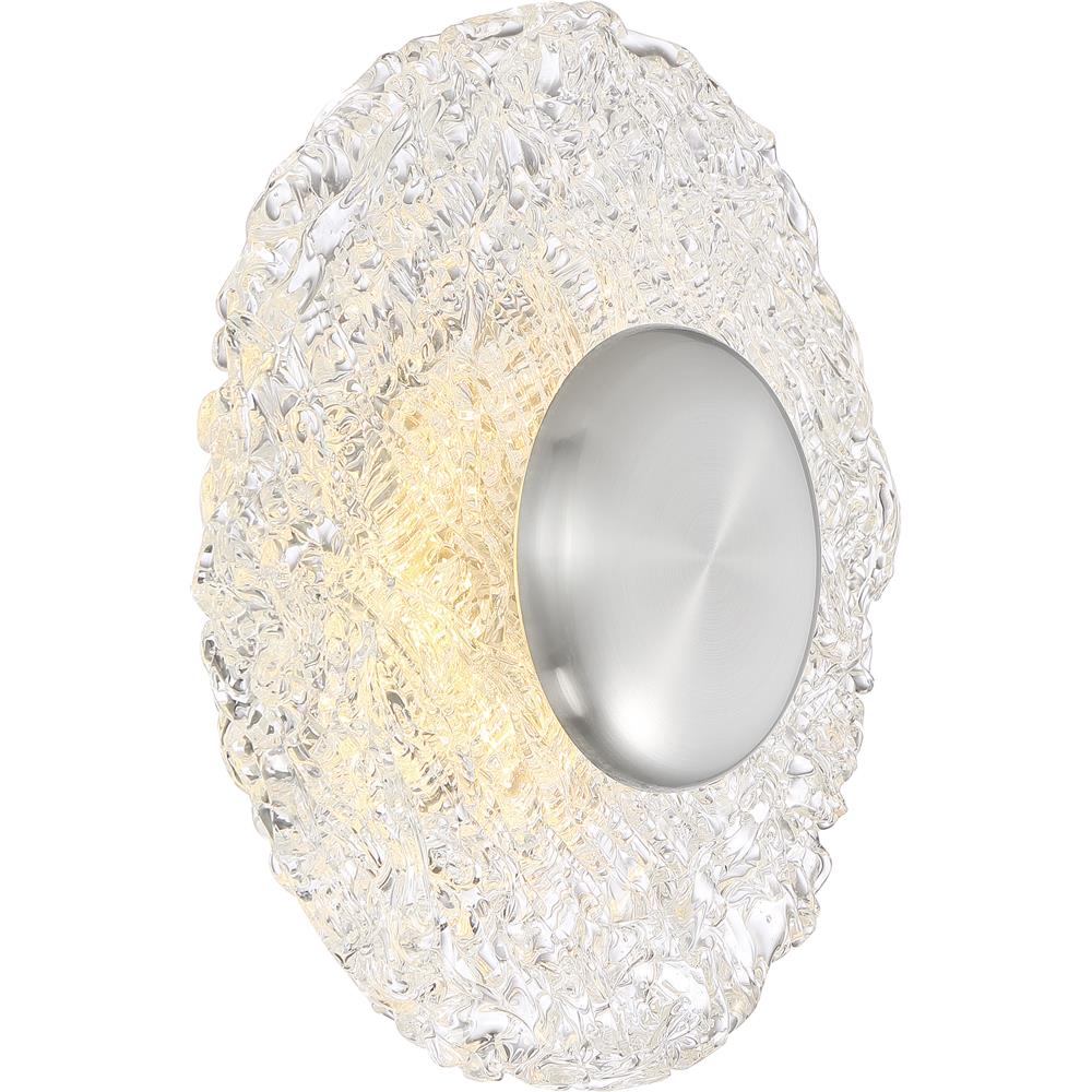 Nuvo Lighting 62/1493 Riverbed Led Round Flush in Polished Nickel