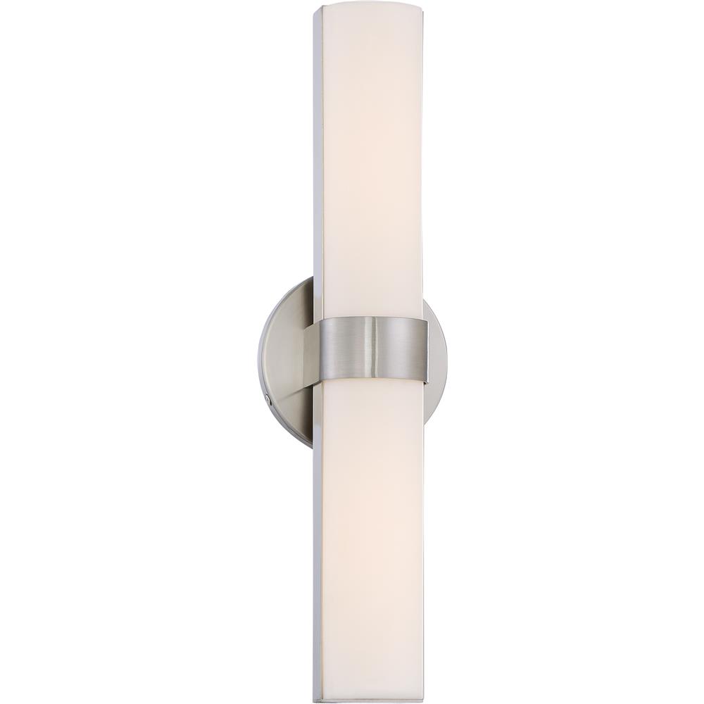 Nuvo Lighting 62/732  Bond - Double 17-1/2" LED Vanity with White Acrylic Lens in Brushed Nickel Finish