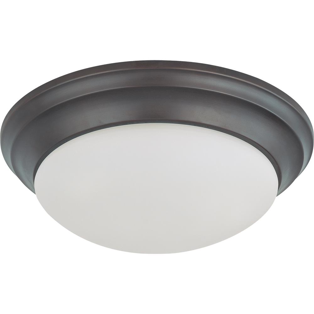 Nuvo Lighting 62/789  LED Light Fixture; 14" Flush Mounted; Frosted Glass; Mahogany Bronze Finish; 120-277 Volts in Mahogany Bronze Finish