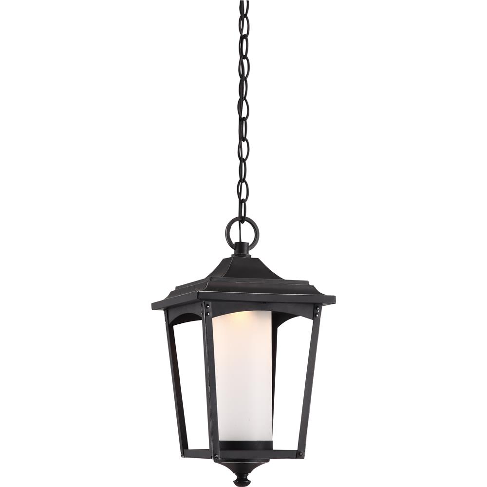 Nuvo Lighting 62/824  Essex Hanging Lantern; Sterling Black Finish in Sterling Black Finish