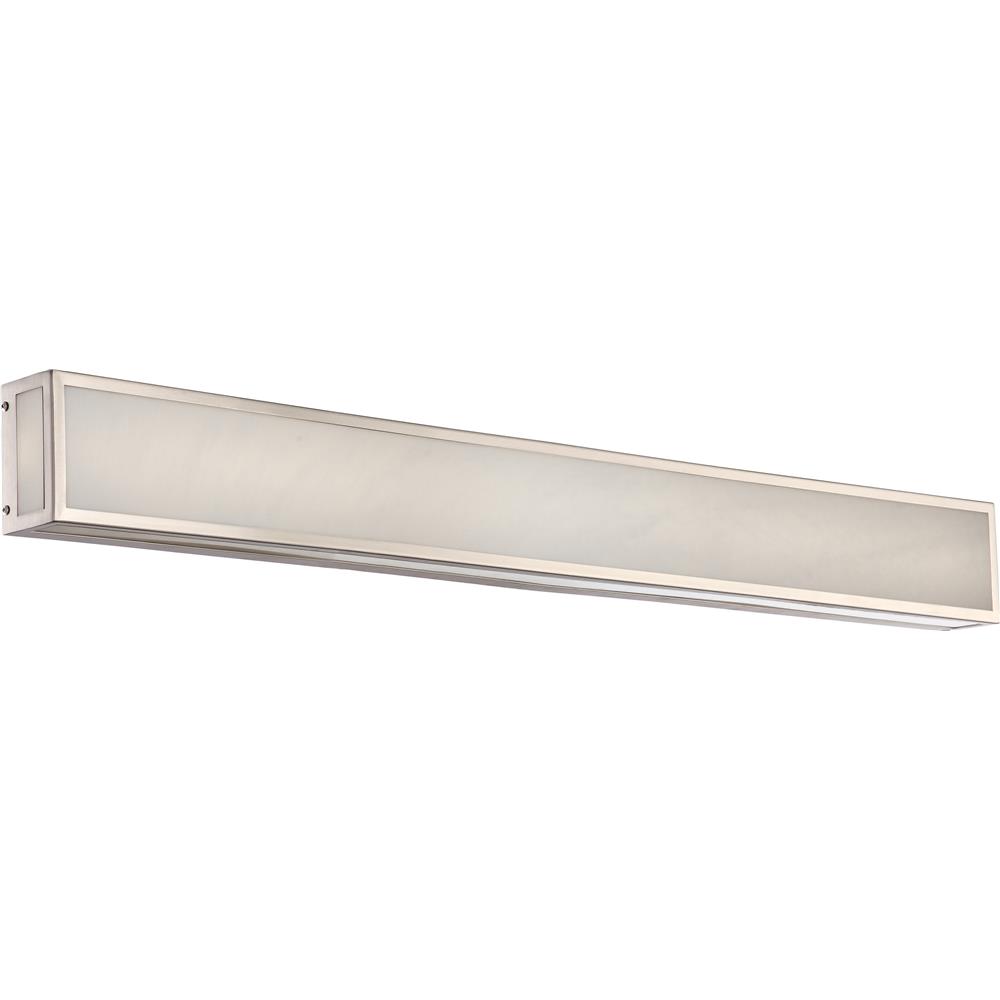 Nuvo Lighting 62/897  Crate - 36" LED Vanity Fixture with Gray Marbleized Acrylic Panels; Brushed Nickel Finish in Brushed Nickel Finish