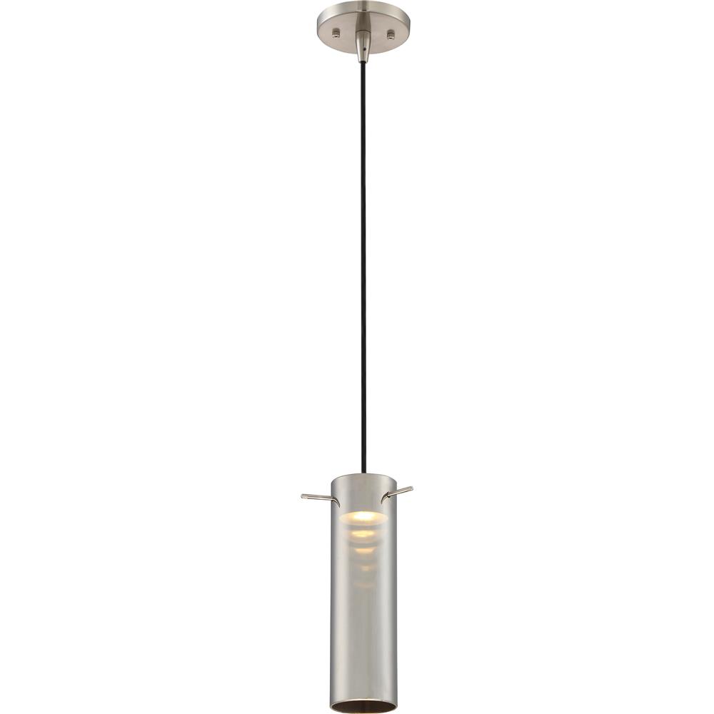 Nuvo Lighting 62/954  Pulse - LED Mini Pendant with Copper Glass; Brushed Nickel Finish