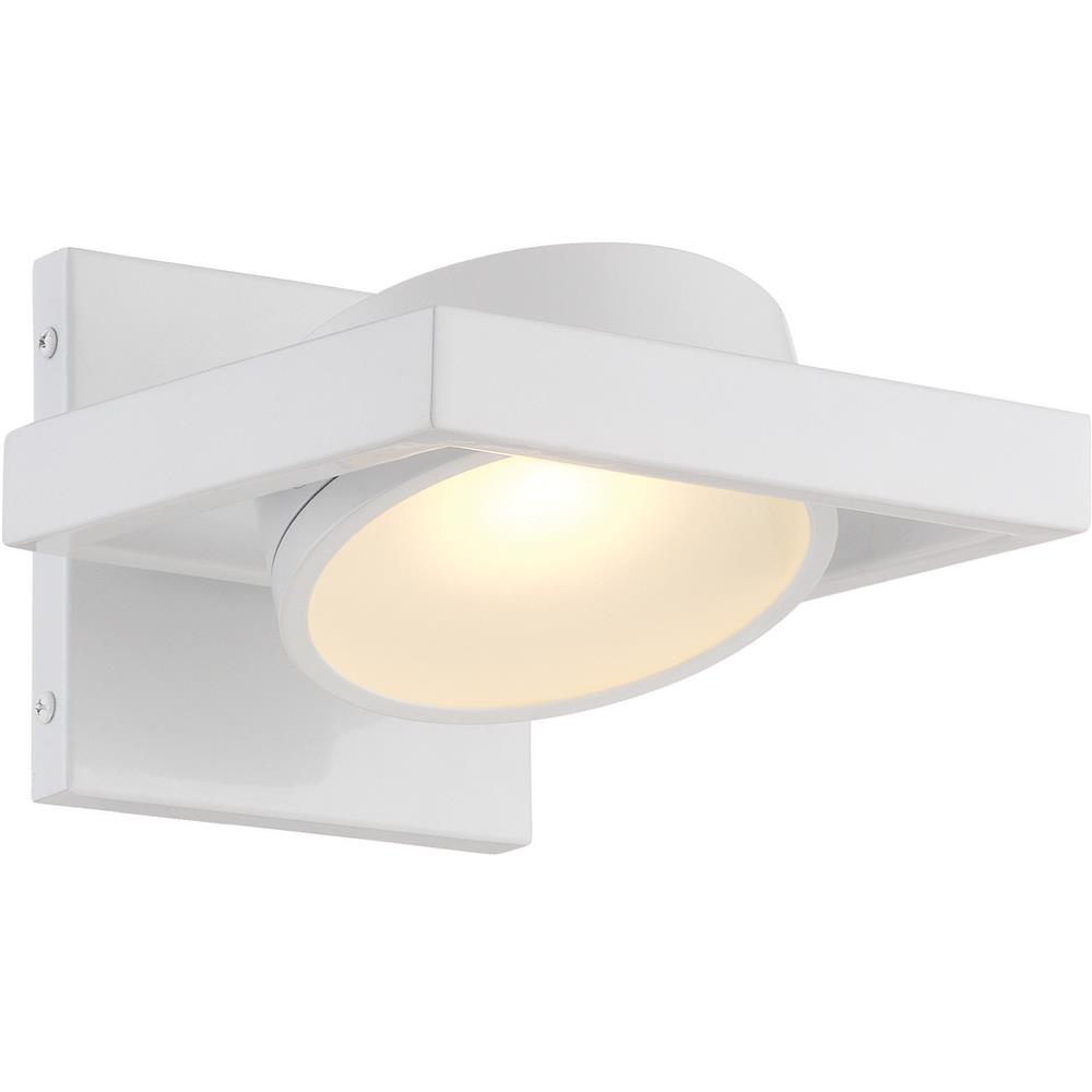 Nuvo Lighting 62/992  Hawk LED Pivoting Head Wall Sconce - White Finish - Lamp Included in White Finish
