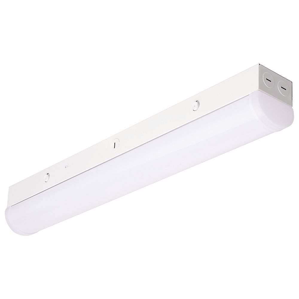 Nuvo 65-1700 2 ft. LED; 20 Watt Linear Strip Light; CCT Selectable; White Finish; 120-277 Volt; Microwave Sensor