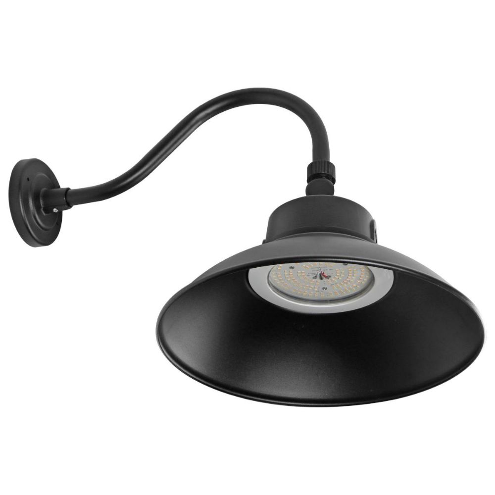Nuvo Lighting 65-661 LED Gooseneck Fixture with Photocell in Black