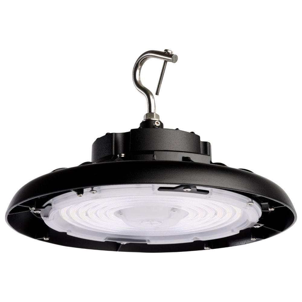 Nuvo 65-770R2 Wattage 80W/100W/120W and CCT Selectable 3K/4K/5K LED UFO High Bay; 100-277 Volt; Black Finish