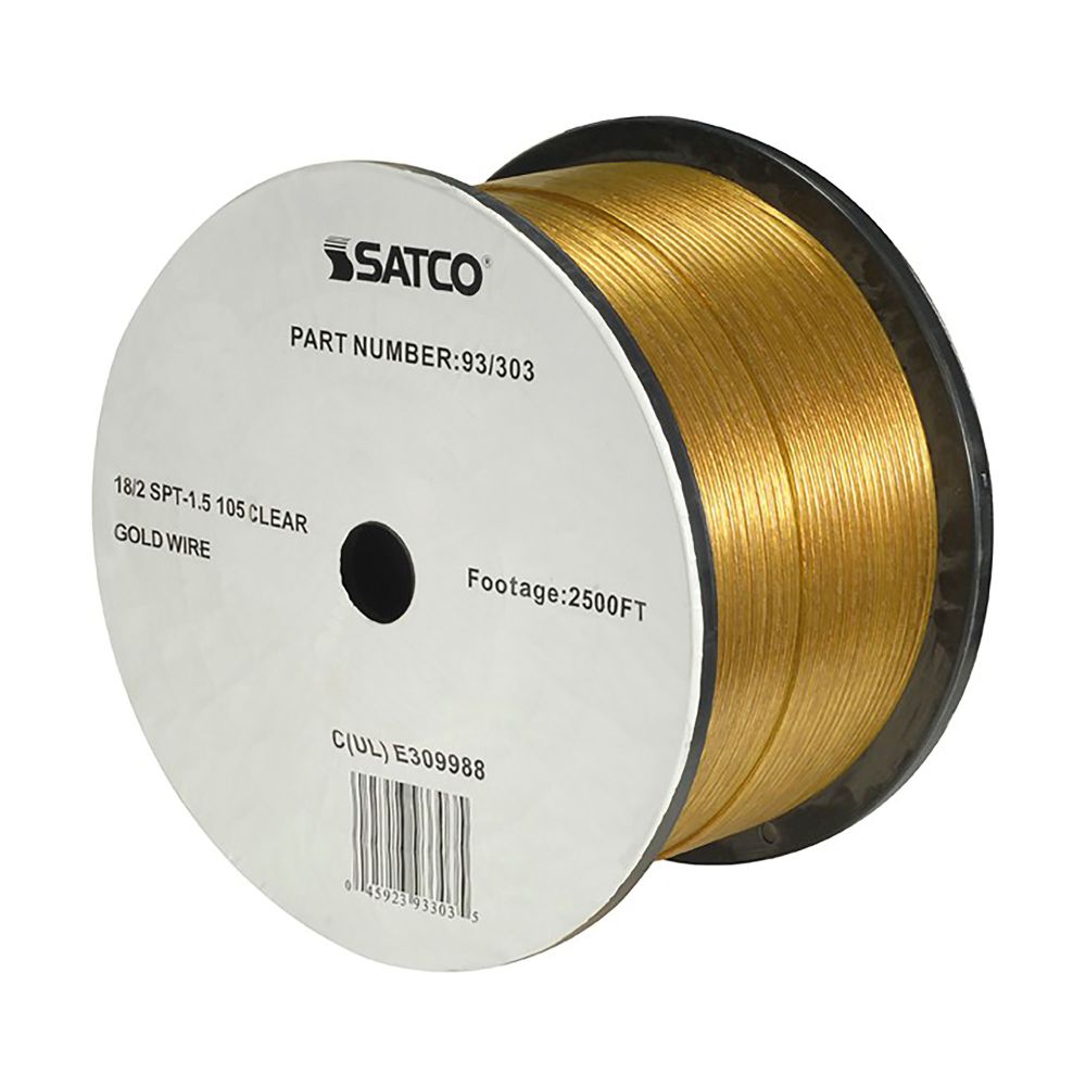 Satco 93-303 18/2 Spt-1 1/2 Cl Gold 2500 Ft