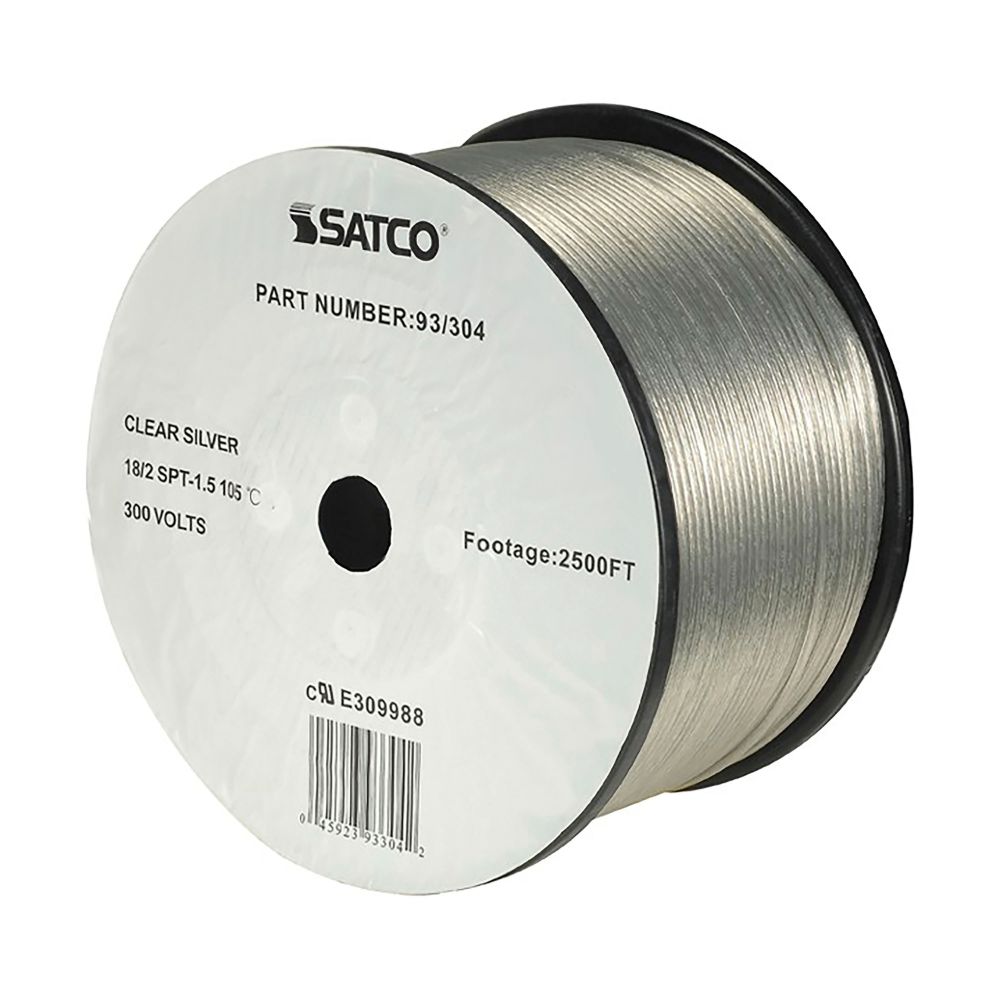 Satco 93-304 18/2 Spt-1 1/2 Cl Silver 2500