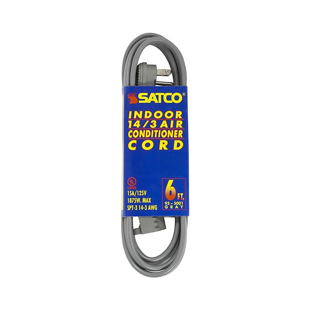 Satco 93-5001 6 Ft14-3 Spt-3 Gray Air Cond