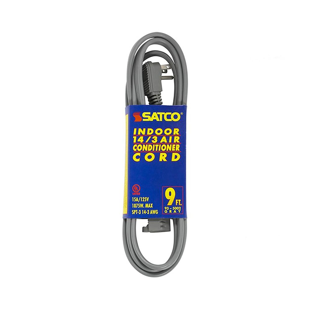 Satco 93-5002 9 Ft 14-3 Spt-3 Gray Air Cond