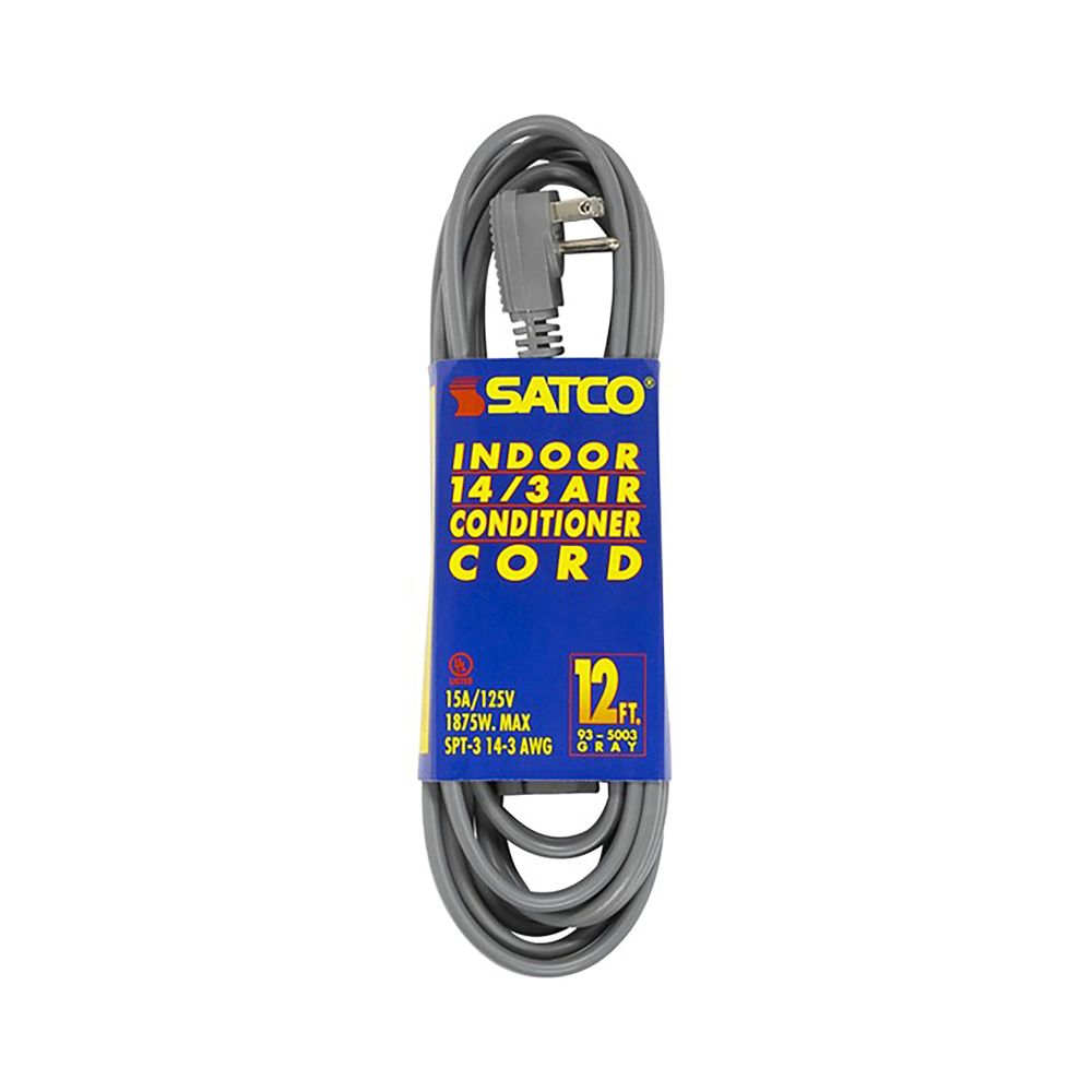 Satco 93-5003 12 Ft 14-3 Spt-3 Gray Air Cond