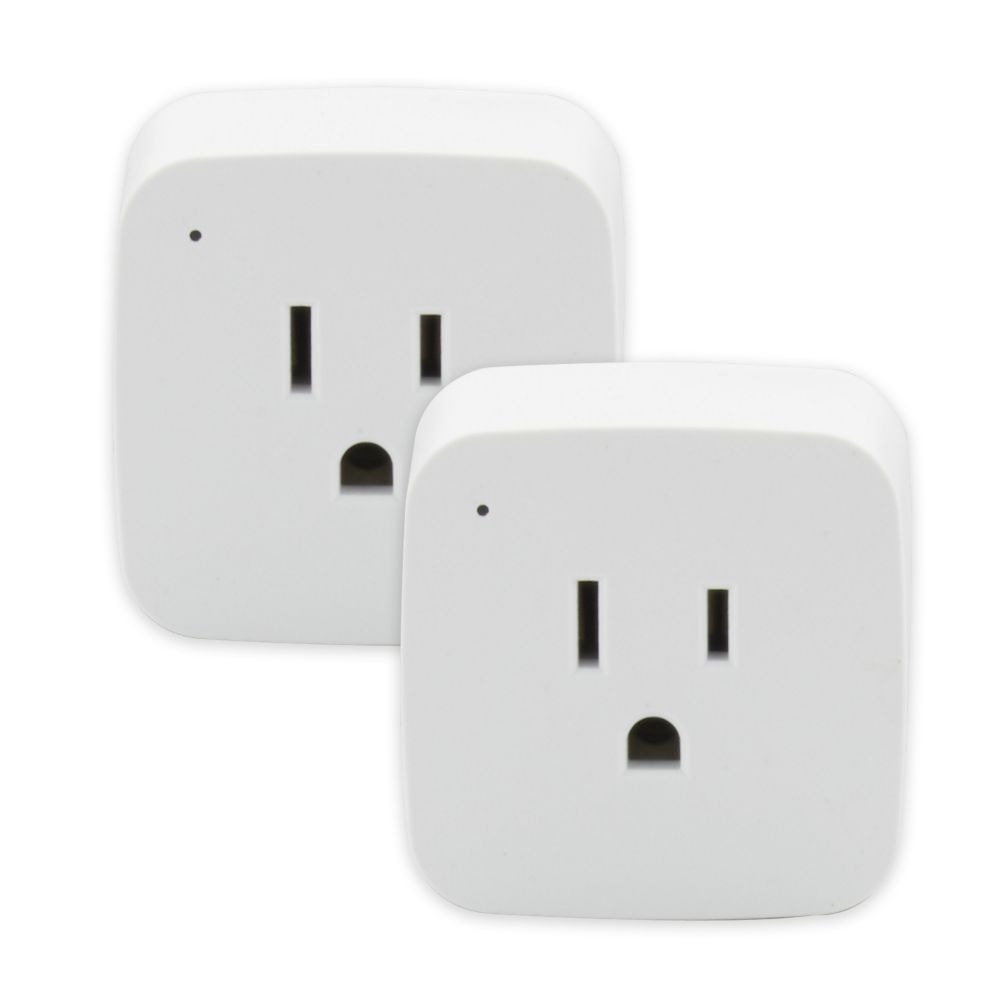 Satco S11269 Starfish WiFi Smart Plug; 120V; Outlet 10 Amp; Mini Square; 2-Pack