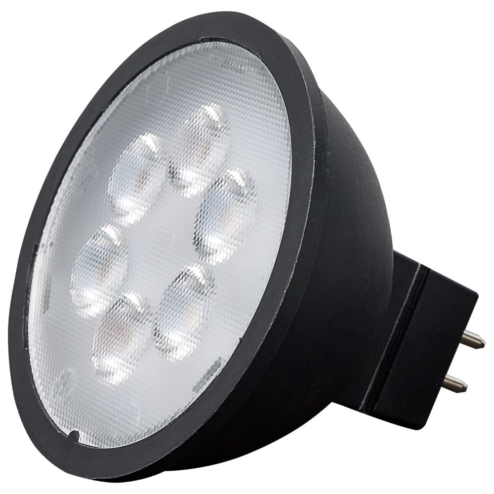 Satco S11396 4.5 Watt MR16 LED; Black Finish; 3000K; GU5.3 Base; 360 Lumens; 12 Volt