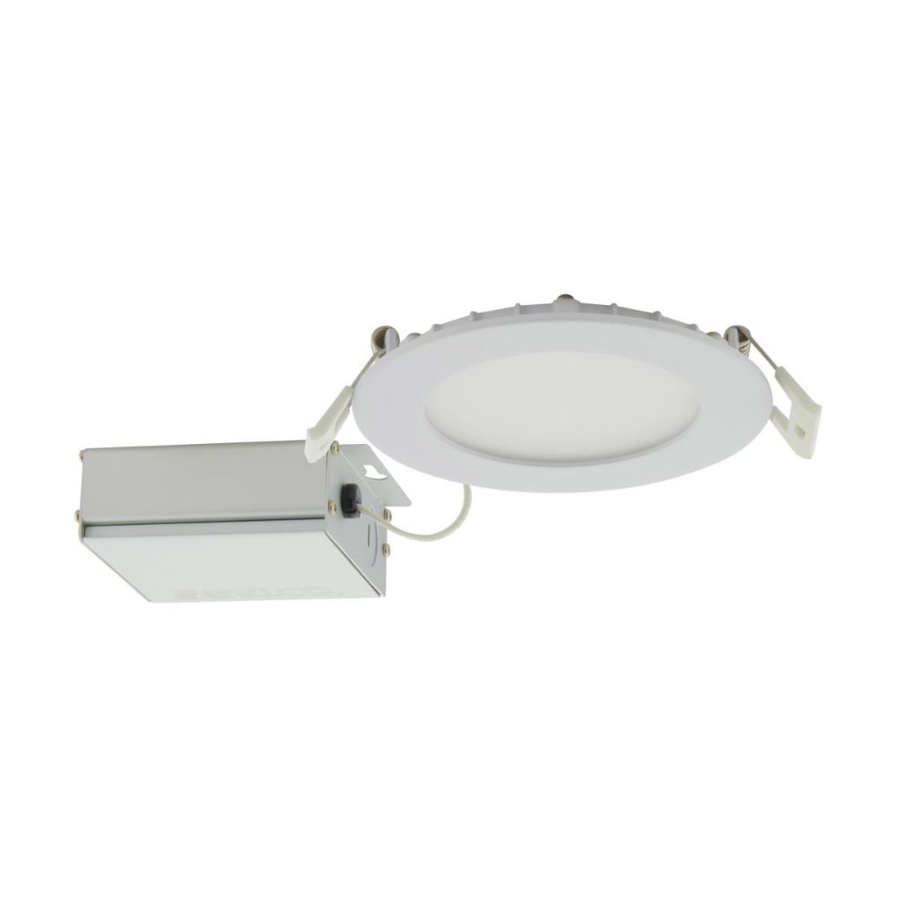 Satco by Nuvo Lighting S11826 LED Round Edge-Lit Remote Driver Direct Wire Downlight in White