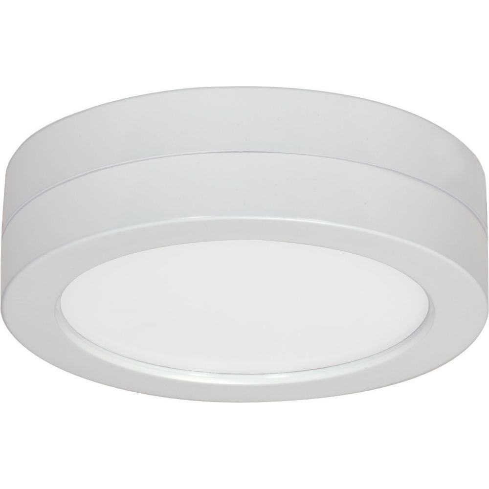 Satco S29346 Battery Backup Module Housing; Only For Flush Mount LED Fixture; 7" Round; White Finish